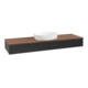 V&B Waschtischunterschrank ohne Frontstruktur, mit Beleuchtung Antao 160x50cm, WBP-farbe w. wal, bla m Lac-3