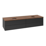 V&B Waschtischunterschrank ohne Frontstruktur, mit Beleuchtung Antao 160x50cm, WBP-farbe w. wal, bla m Lac