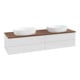 V&B Waschtischunterschrank ohne Frontstruktur, mit Beleuchtung Antao 160x50cm, WBP-farbe w. wal, glo wh. Lac-4