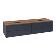 V&B Waschtischunterschrank ohne Frontstruktur, mit Beleuchtung Antao 160x50cm, WBP-farbe w. wal, md bl. m Lac
