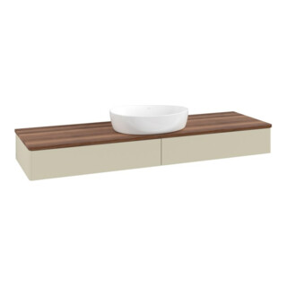 V&B Waschtischunterschrank ohne Frontstruktur, mit Beleuchtung Antao 160x50cm, WBP-farbe w. wal, si Gr m Lac