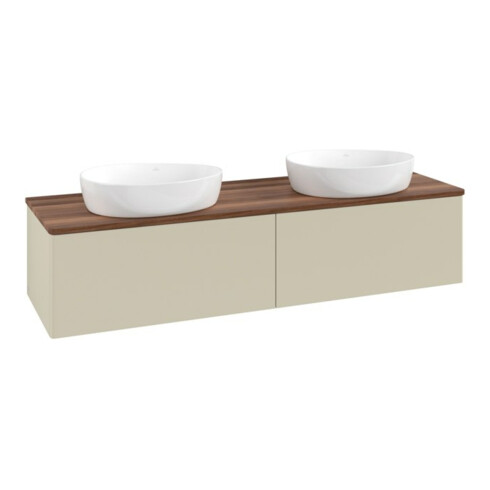 V&B Waschtischunterschrank ohne Frontstruktur, mit Beleuchtung Antao 160x50cm, WBP-farbe w. wal, si Gr m Lac