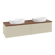 V&B Waschtischunterschrank ohne Frontstruktur, mit Beleuchtung Antao 160x50cm, WBP-farbe w. wal, si Gr m Lac