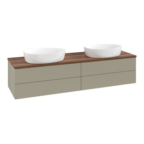 V&B Waschtischunterschrank ohne Frontstruktur, mit Beleuchtung Antao 160x50cm, WBP-farbe w. wal, st. Gr m Lac