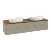 V&B Waschtischunterschrank ohne Frontstruktur, mit Beleuchtung Antao 160x50cm, WBP-farbe w. wal, st. Gr m Lac