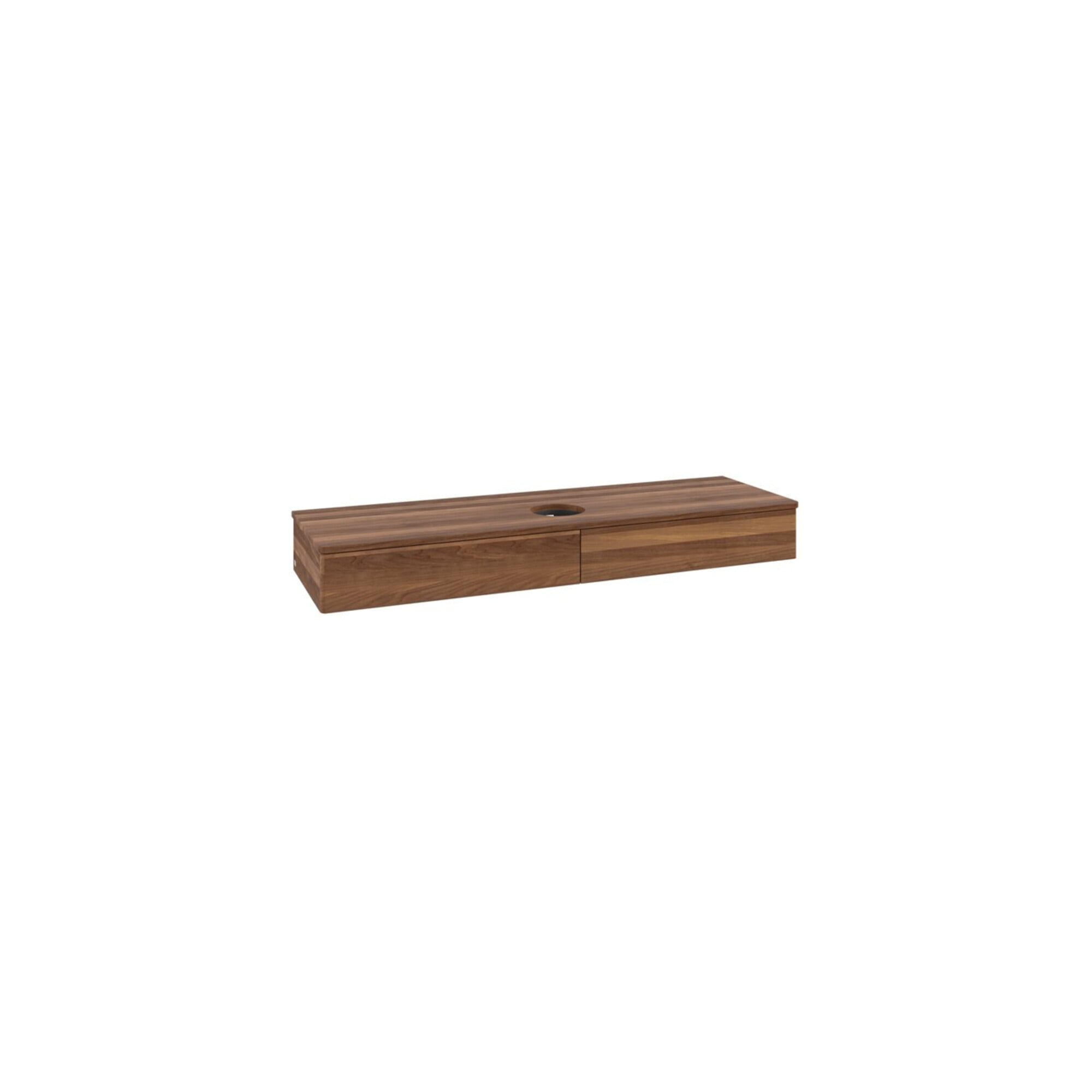 V&B Waschtischunterschrank ohne Frontstruktur, mit Beleuchtung Antao 160x50cm, WBP-farbe w. wal, warm walnut ; Villeroy & Boch