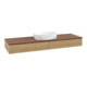 V&B Waschtischunterschrank ohne Frontstruktur, mit Beleuchtung Antao 160x50cm, WBP-farbe w. walnut, honey oak-3