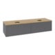 V&B Waschtischunterschrank ohne Frontstruktur, mit Beleuchtung Antao 160x50cm, WBP hon. Oa, Anthrac. m Lac-3
