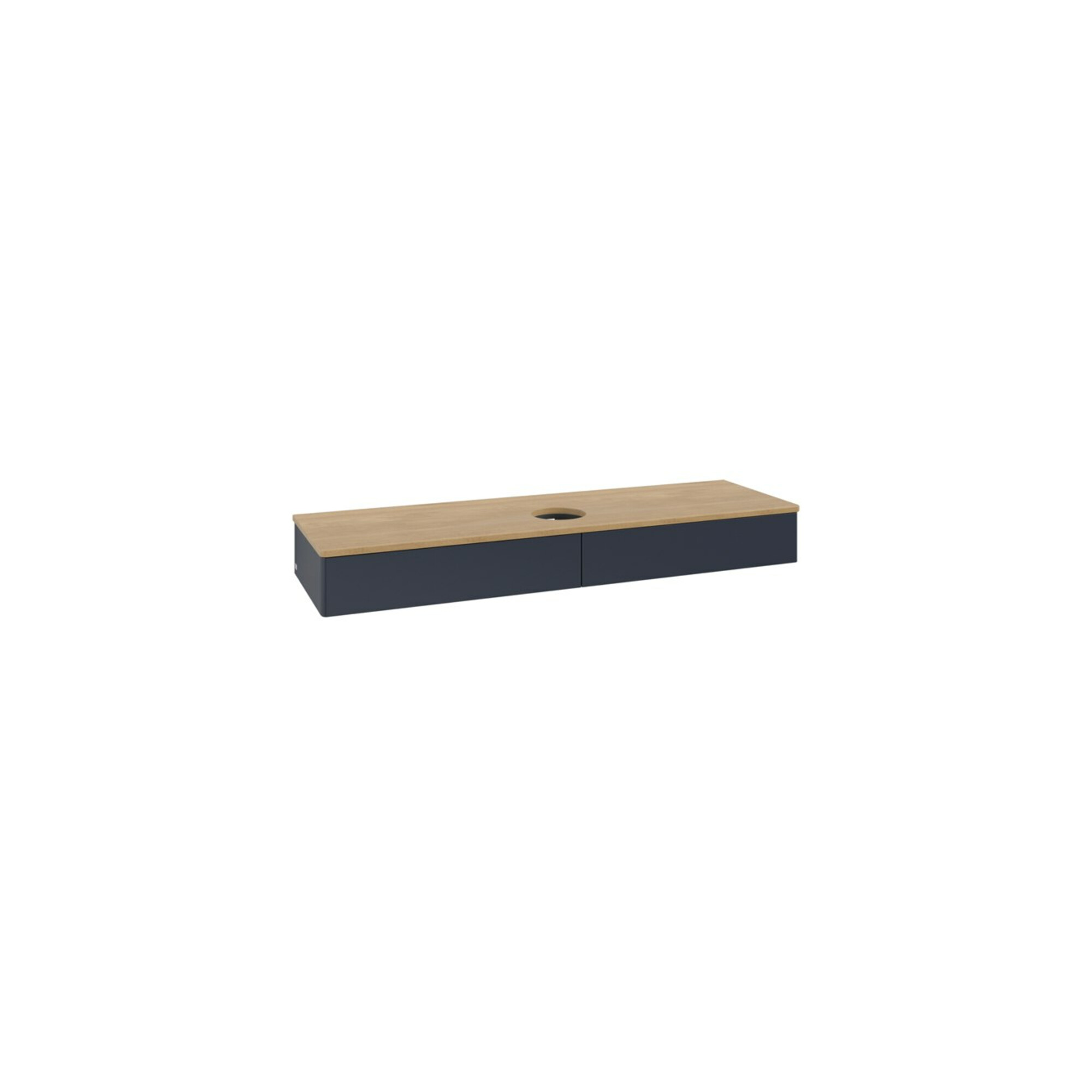 V&B Waschtischunterschrank ohne Frontstruktur, mit Beleuchtung Antao 160x50cm, WBP hon. Oa, md bl. m Lac ; Villeroy & Boch