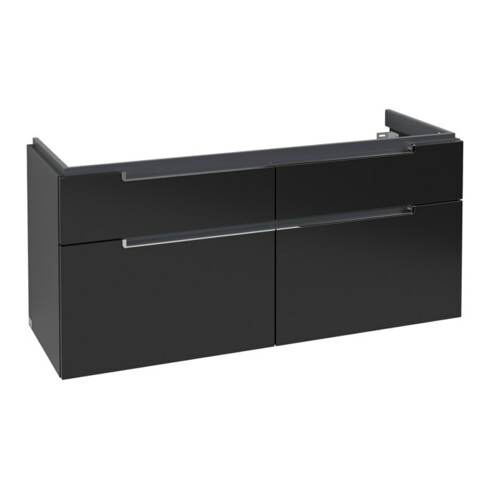 V&B Waschtischunterschrank Subway 2.0 128,7x59x44,9cm, Gr. chr, bl ma lacquer