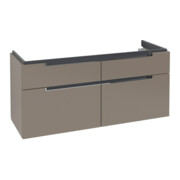 V&B Waschtischunterschrank Subway 2.0 128,7x59x44,9cm, Gr. chrom, truffle grey