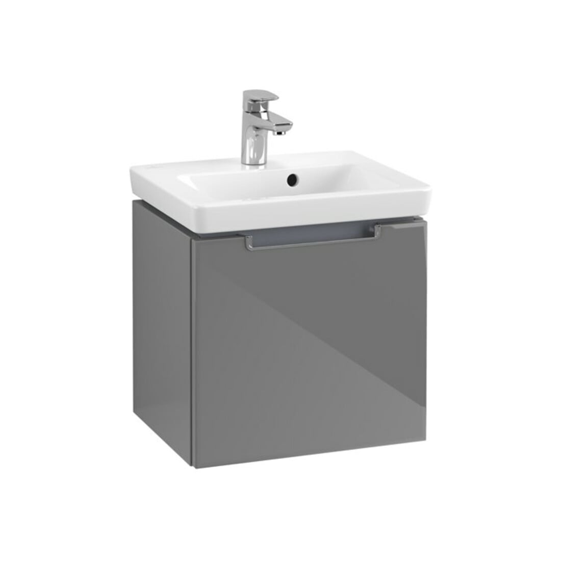 V&B Waschtischunterschrank Subway 2.0 44x42x35,2cm, Griff chrom, glossy grey