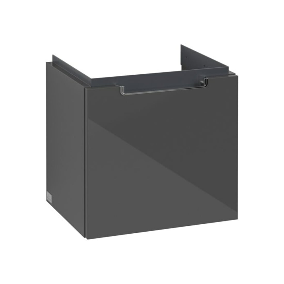 V&B Waschtischunterschrank Subway 2.0 44x42x35,2cm, Griff chrom, glossy grey
