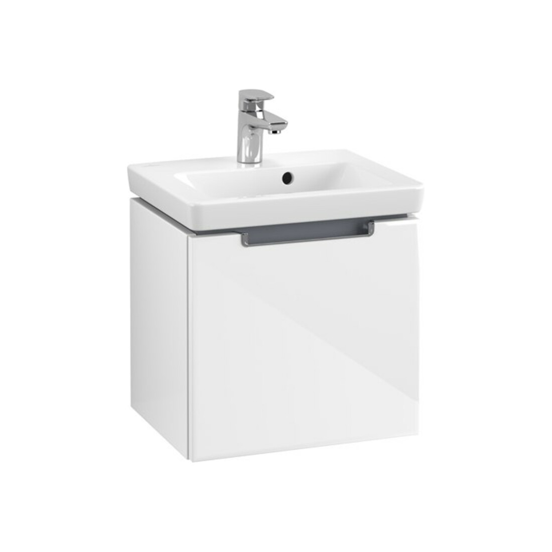 V&B Waschtischunterschrank Subway 2.0 44x42x35,2cm, Griff chrom, glossy white