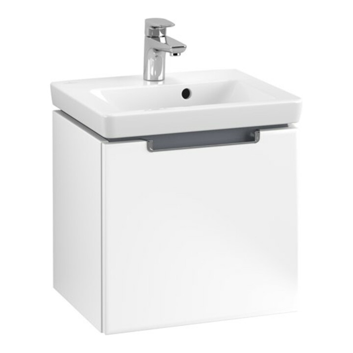 V&B Waschtischunterschrank Subway 2.0 44x42x35,2cm, Griff chrom, weiß matt