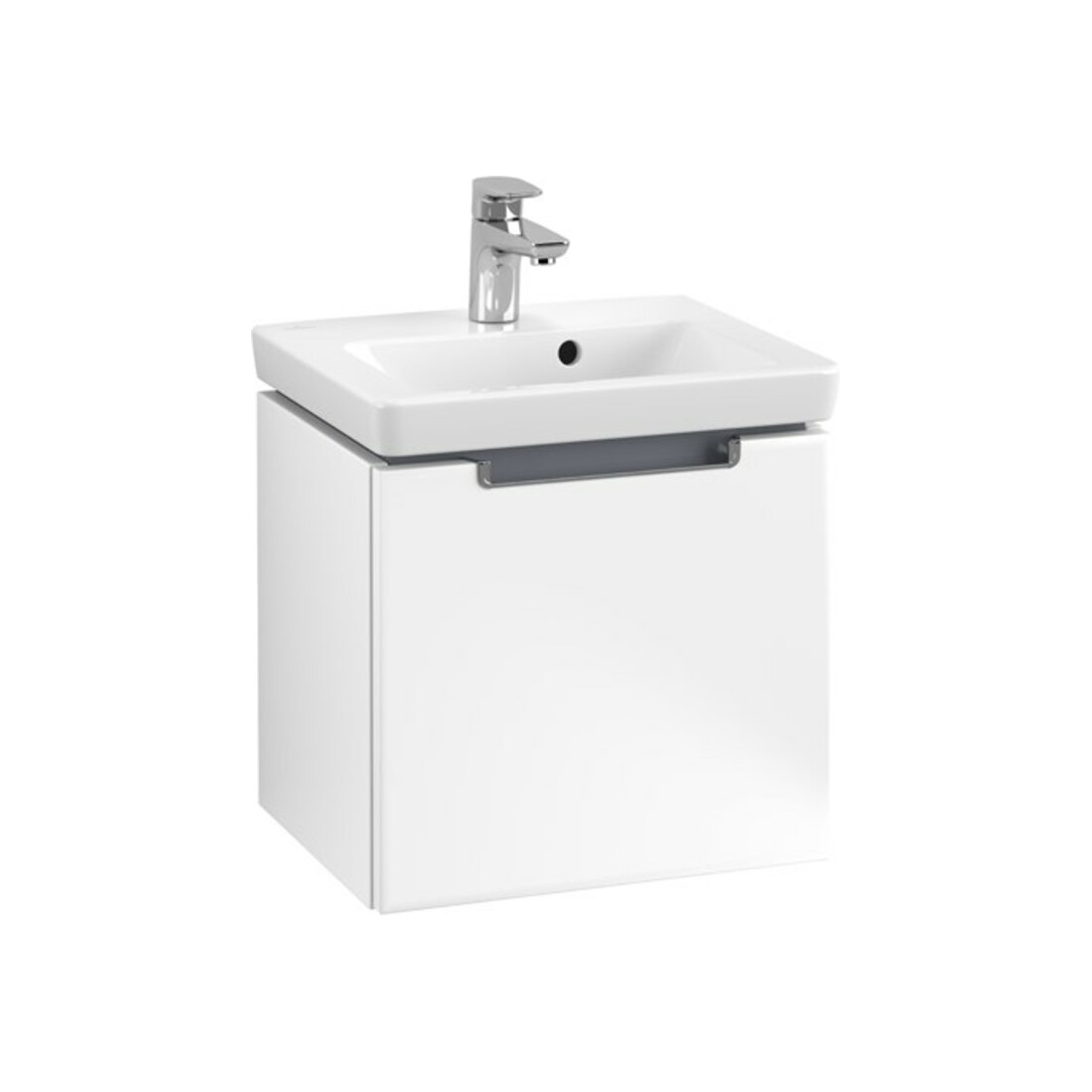 V&B Waschtischunterschrank Subway 2.0 44x42x35,2cm, Griff chrom, weiß matt
