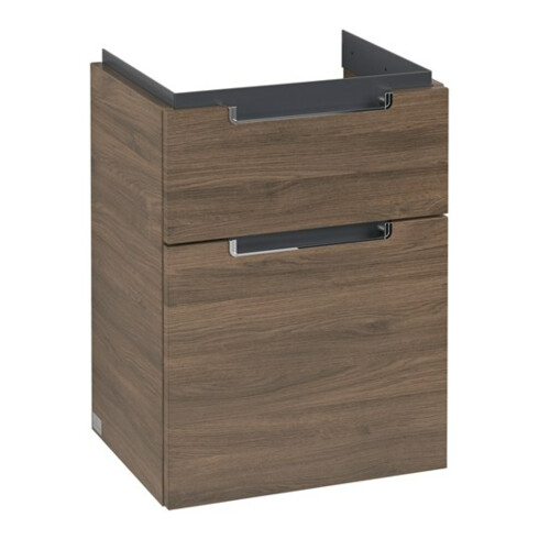V&B Waschtischunterschrank Subway 2.0 44x59x35,2cm, Griff chrom, arizona oak