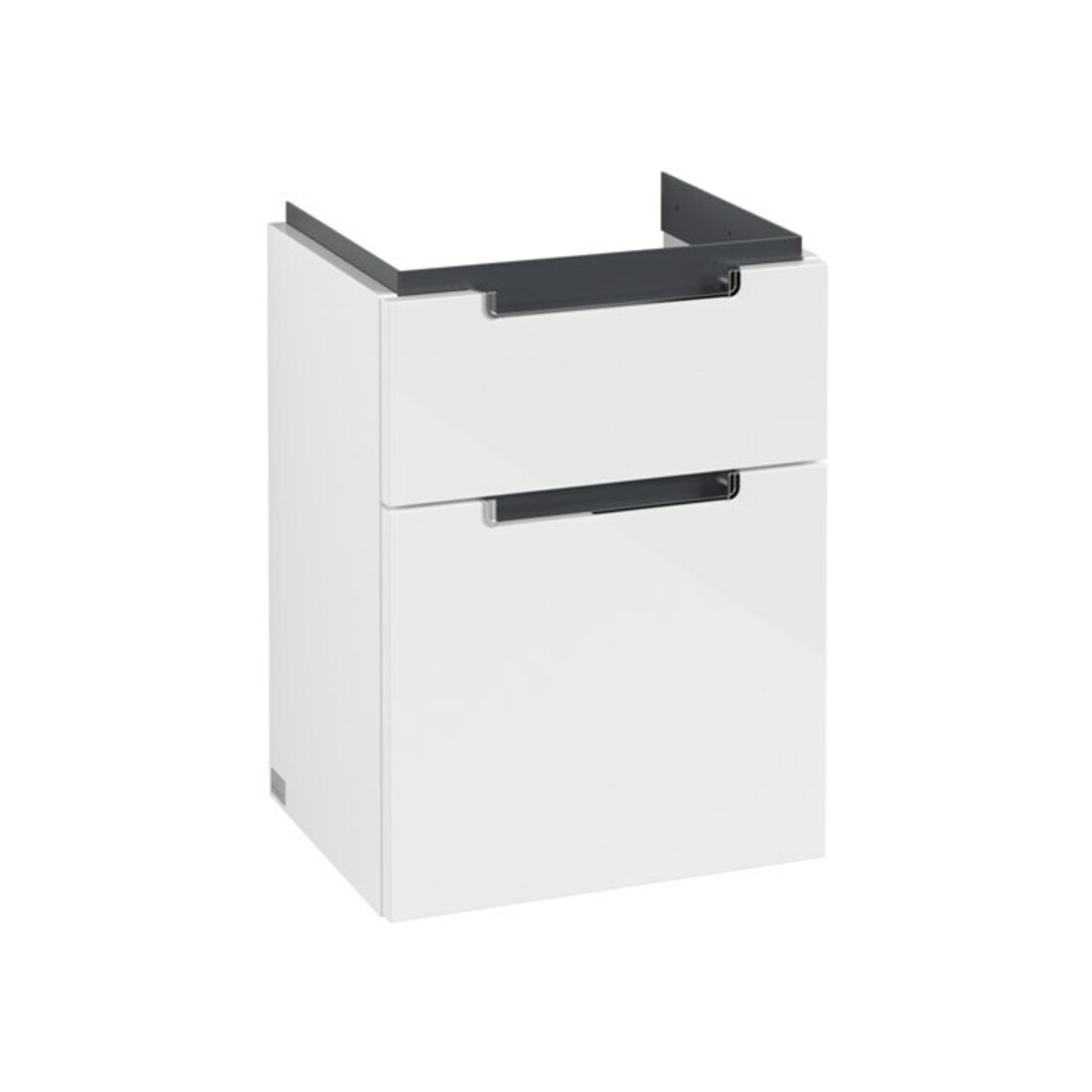 V&B Waschtischunterschrank Subway 2.0 44x59x35,2cm, Griff chrom, glossy white