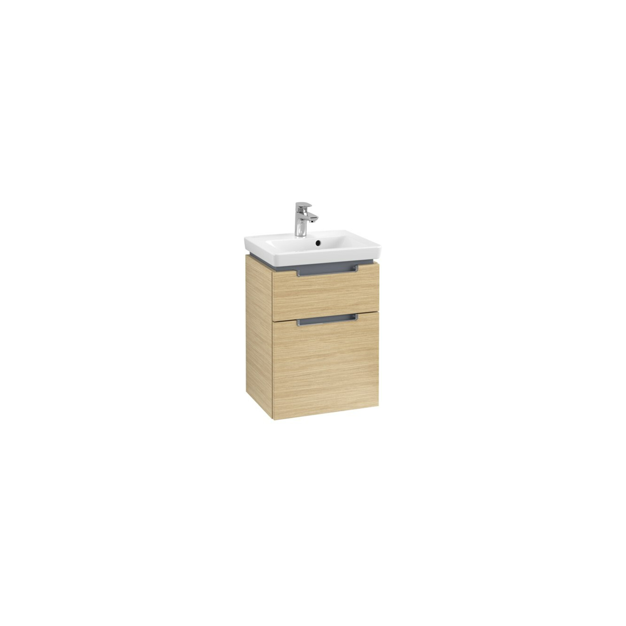 V&B Waschtischunterschrank Subway 2.0 44x59x35,2cm, Griff chrom, nordic oak ; Villeroy & Boch