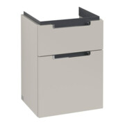 V&B Waschtischunterschrank Subway 2.0 44x59x35,2cm, Griff chrom, soft grey