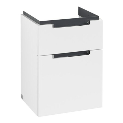 V&B Waschtischunterschrank Subway 2.0 44x59x35,2cm, Griff chrom, weiß matt
