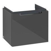 V&B Waschtischunterschrank Subway 2.0 48,5x42x38cm, Griff chrom, glossy grey