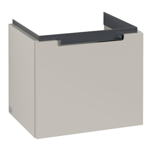 V&B Waschtischunterschrank Subway 2.0 48,5x42x38cm, Griff chrom, soft grey