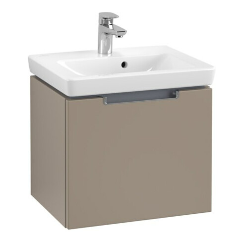 V&B Waschtischunterschrank Subway 2.0 48,5x42x38cm, Griff chrom, truffle grey