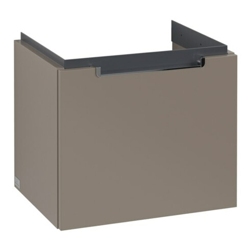 V&B Waschtischunterschrank Subway 2.0 48,5x42x38cm, Griff chrom, truffle grey