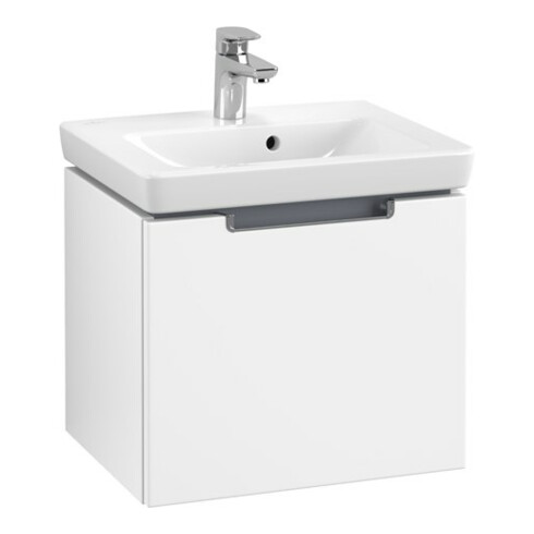 V&B Waschtischunterschrank Subway 2.0 48,5x42x38cm, Griff chrom, weiß matt