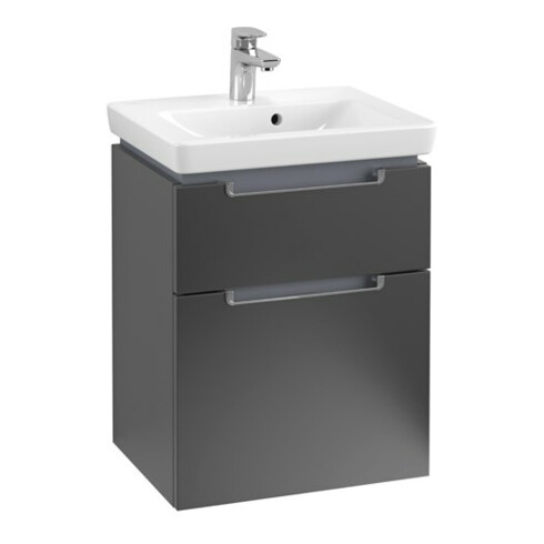 V&B Waschtischunterschrank Subway 2.0 48,5x59x38cm, Gr. chr, bl matt lacquer