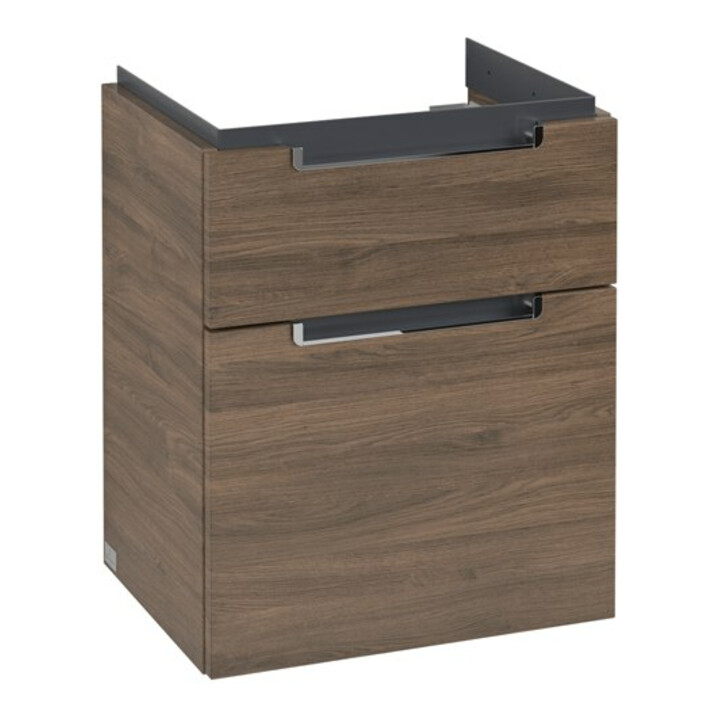 V&B Waschtischunterschrank Subway 2.0 48,5x59x38cm, Griff chrom, arizona oak