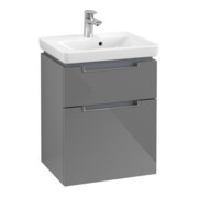 V&B Waschtischunterschrank Subway 2.0 48,5x59x38cm, Griff chrom, glossy grey-3