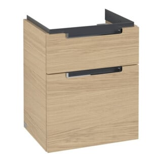 V&B Waschtischunterschrank Subway 2.0 48,5x59x38cm, Griff chrom, nordic oak
