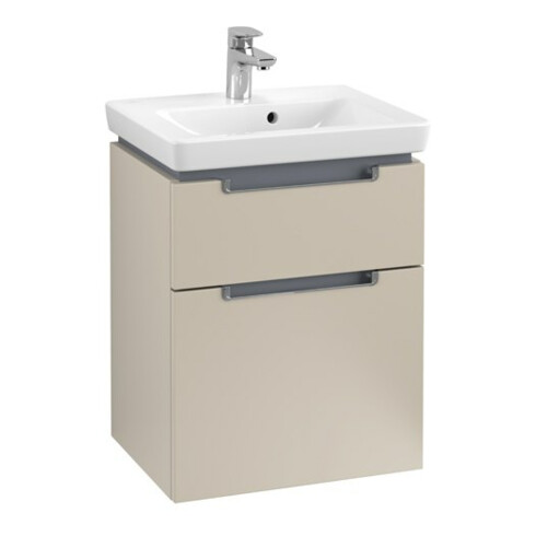 V&B Waschtischunterschrank Subway 2.0 48,5x59x38cm, Griff chrom, soft grey