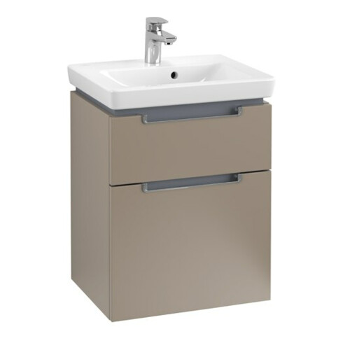 V&B Waschtischunterschrank Subway 2.0 48,5x59x38cm, Griff chrom, truffle grey