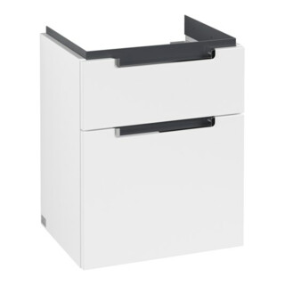 V&B Waschtischunterschrank Subway 2.0 48,5x59x38cm, Griff chrom, weiß matt