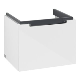 V&B Waschtischunterschrank Subway 2.0 53,7x42x42,3cm, Gr. chrom, glossy white