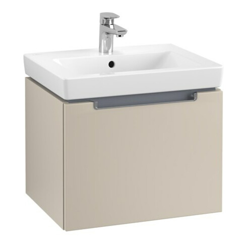 V&B Waschtischunterschrank Subway 2.0 53,7x42x42,3cm, Griff chrom, soft grey