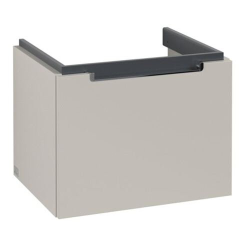 V&B Waschtischunterschrank Subway 2.0 53,7x42x42,3cm, Griff chrom, soft grey