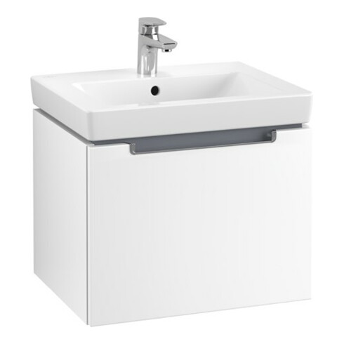 V&B Waschtischunterschrank Subway 2.0 53,7x42x42,3cm, Griff chrom, weiß matt