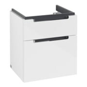 V&B Waschtischunterschrank Subway 2.0 53,7x59x42,3cm, Gr. chrom, glossy white