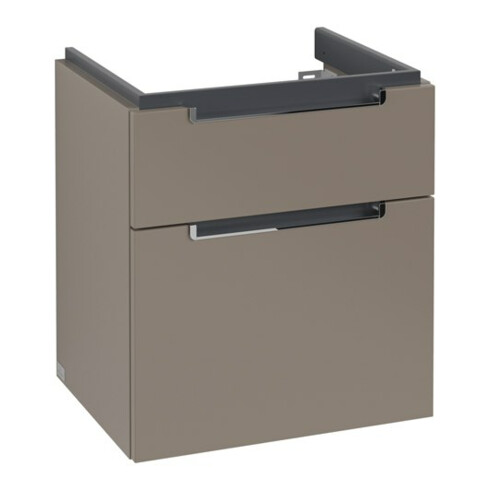 V&B Waschtischunterschrank Subway 2.0 53,7x59x42,3cm, Gr. chrom, truffle grey