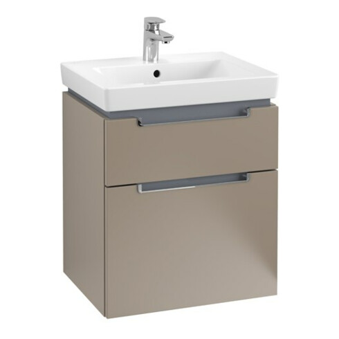 V&B Waschtischunterschrank Subway 2.0 53,7x59x42,3cm, Gr. chrom, truffle grey