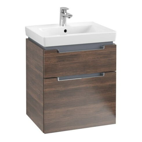 V&B Waschtischunterschrank Subway 2.0 53,7x59x42,3cm, Griff chrom, arizona oak