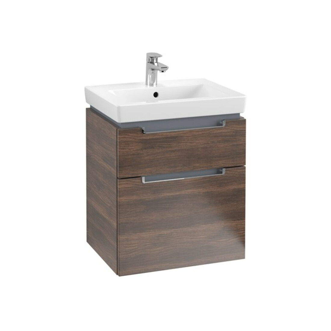 V&B Waschtischunterschrank Subway 2.0 53,7x59x42,3cm, Griff chrom, arizona oak