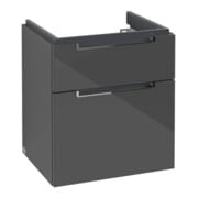 V&B Waschtischunterschrank Subway 2.0 53,7x59x42,3cm, Griff chrom, glossy grey