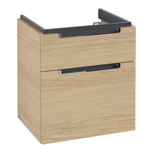 V&B Waschtischunterschrank Subway 2.0 53,7x59x42,3cm, Griff chrom, nordic oak