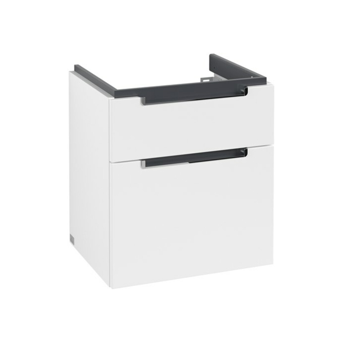 V&B Waschtischunterschrank Subway 2.0 53,7x59x42,3cm, Griff chrom, weiß matt