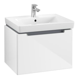 V&B Waschtischunterschrank Subway 2.0 58,7x42x45,4cm, Gr. chrom, glossy white
